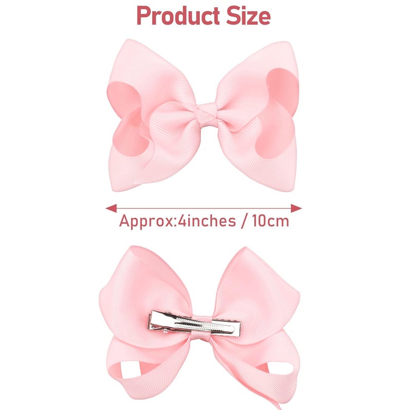 JOYOYO 40Pcs 4.5" Hair Bows Alligator Clips, Grosgrain Ribbon Girls Bows Clips Barrettes Hair Accessories for Baby Girls Toddlers Kids Teens (4.5inch,20 Colors in Pairs) - Image 4